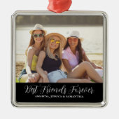 Foto der besten Freunde Ornament Aus Metall (Vorne)