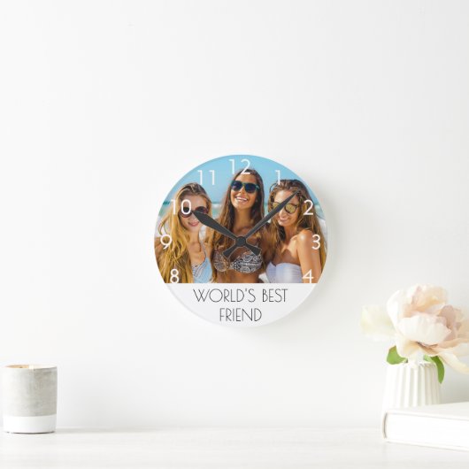 Foto der besten Freunde Runde Wanduhr (Zuhause)