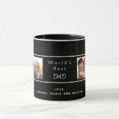 Foto der besten Vater-Familie schwarz Tasse (Zentrum)