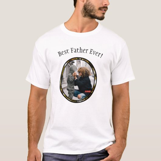Foto der besten Vaterfamilie T-Shirt (Vorderseite)