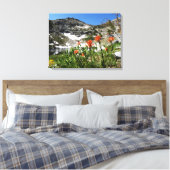 Foto der bildenden Künste, Berge Wildblumen- und S Leinwanddruck (Insitu (Schlafzimmer))