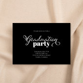Foto der Black and White Graduation Party Einladung