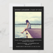 Foto der Black and White Graduation Party Einladung (Vorderseite)