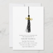 Foto der Black Tassel Graduation Party Einladung (Vorderseite)