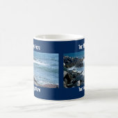 Foto der Blauen Textnachricht "Atlantic Ocean Wave Kaffeetasse (Mittel)