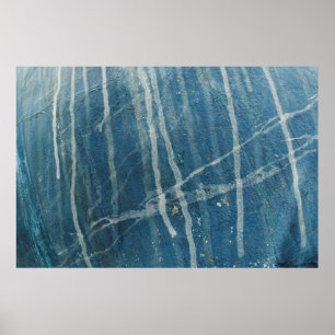 Foto der blauen Wandfarbe Poster