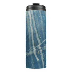 Foto der blauen Wandfarbe Thermosbecher