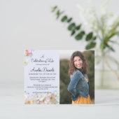 Foto der blauen Wildblume - Lebensfeier Einladung (Stehend Vorderseite)