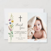 Foto der bloralen Wildblume Dankeskarte (Vorderseite)