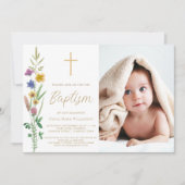 Foto der bloralen Wildblume Einladung (Vorderseite)