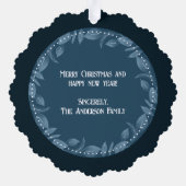 FOTO der BLUE Leaf-Käfer Ornament Karte (Rückseite)