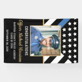 Foto der Blue Line der Police Academy Graduation P Banner (Horizontal)