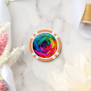 Foto der Blume für mehrfarbige Rose Pokerchips