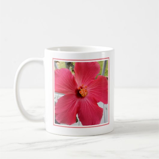 Foto der Blume Rosa Hibiskus Bibel Verse Ehefrau Kaffeetasse (Links)
