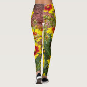 Foto der Blume über den roten und gelben Coreopsis Leggings (Rückseite)