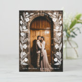 Foto der Blumenbögen Save The Date (Stehend Vorderseite)