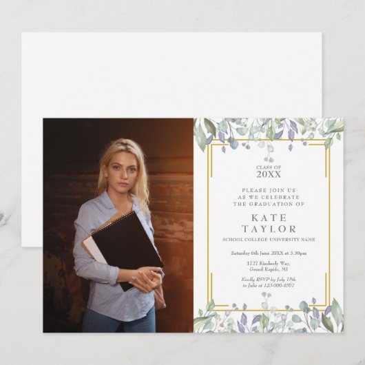 Foto der Blumengärten Einladung (Vorne/Hinten)