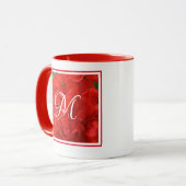 Foto der Blüte von Bright Red Geranium Tasse (Vorderseite Links)