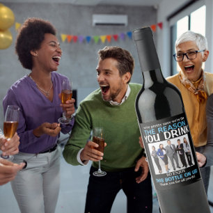 Foto der Bossaufwertung GRÜNDE FÜR IHRE TRINKEN Weinetikett