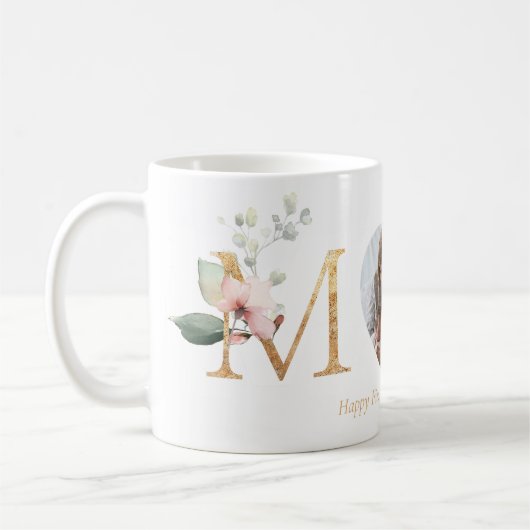 Foto der botanischen Goldbriefe der Mutter Kaffeetasse (Links)