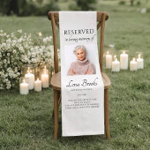 Foto der Brautmutter reservierte Hochzeit Kurzer Tischläufer