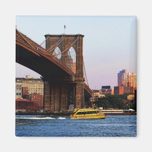 Foto der Brooklyn Bridge in NYC Magnet (Vorne)