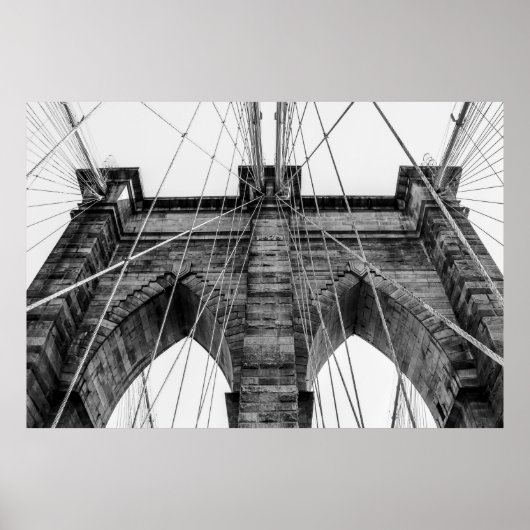 Foto der Brooklyn Bridge in NYC Poster (Vorne)