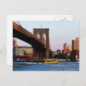 Foto der Brooklyn Bridge in NYC Postkarte (Vorne/Hinten)