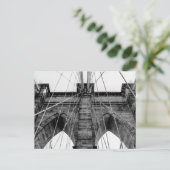 Foto der Brooklyn Bridge in NYC Postkarte (Stehend Vorderseite)