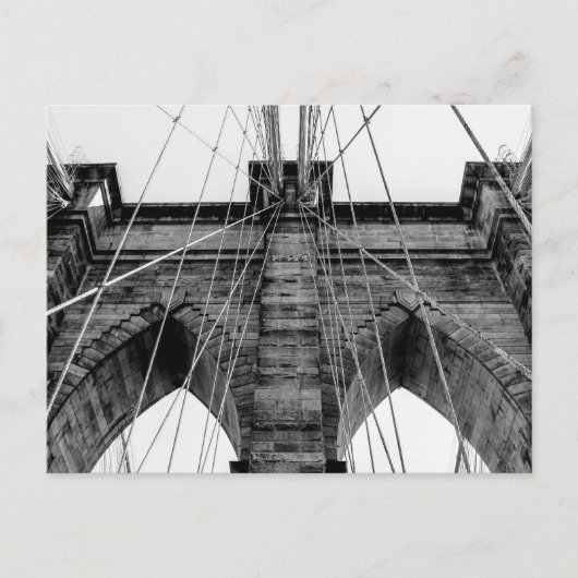 Foto der Brooklyn Bridge in NYC Postkarte (Vorderseite)