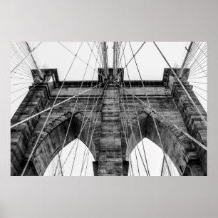 Foto der Brooklyn-Brücke in NYC Poster