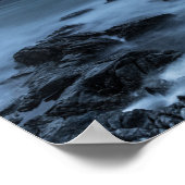 Foto der dunklen Küstenlandschaft Poster (Ecke)