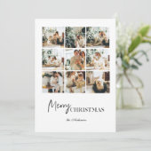 Foto der einfachen Collage-Familie | Frohe Weihnac (Stehend Vorderseite)