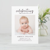 Foto der einfachen Taufe Einladung (Stehend Vorderseite)