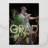 Foto der Elegant Graduation Party Folieneinladung (Vorderseite)