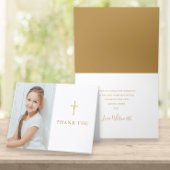 Foto der ersten Goldsignatur der Heiligen Kommunio Dankeskarte