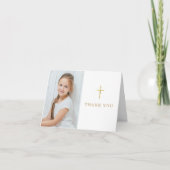 Foto der ersten Goldsignatur der Heiligen Kommunio Dankeskarte (Vorderseite)