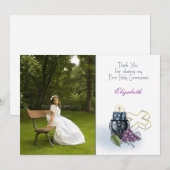 Foto der ersten Heiligen Kommune Vielen Dank Karte (Vorne/Hinten)