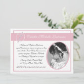 Foto der ersten Kommune rosa Einladung (Stehend Vorderseite)