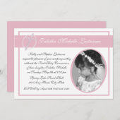 Foto der ersten Kommune rosa Einladung (Vorne/Hinten)