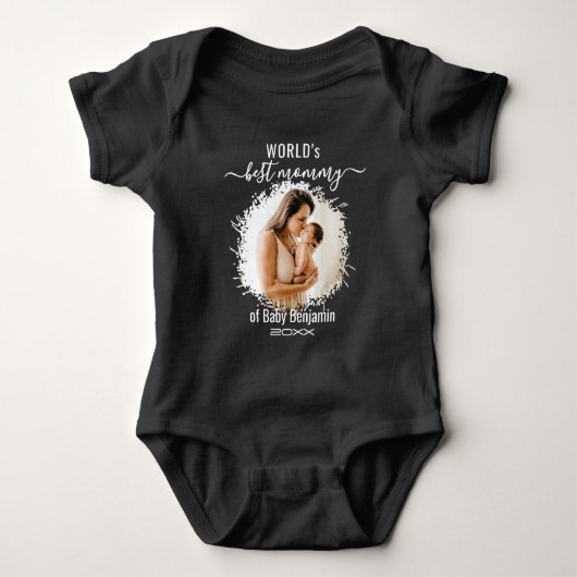 Foto der ersten Mutter Baby Strampler (Vorderseite)