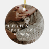 Foto der ersten Mütter Keramik Ornament (Vorne)