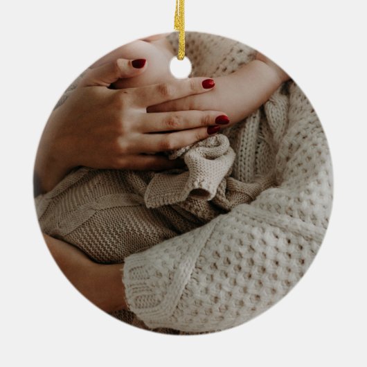 Foto der ersten Mütter Keramik Ornament (Hinten)