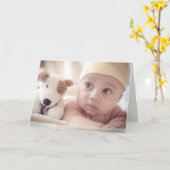 Foto der ersten Mütter vom Baby Karte (Gelbe Blume)