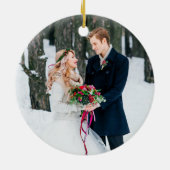 Foto der ersten Weihnachtskalligraphie Keramik Ornament (Hinten)