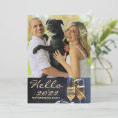 Foto der Familie 2022 Feiertagskarte (Stehend Vorderseite)