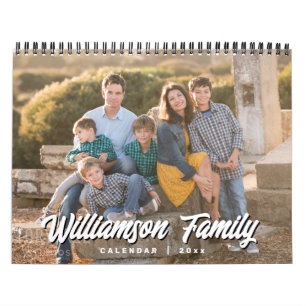 Foto der Familie 2025 Moderner Minimalistischer Ka Kalender