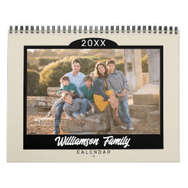 Foto der Familie 2025 Modernes Minimalistisch Kalender