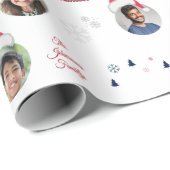 Foto der Familie 4 konfrontiert Retro-Typografie m Geschenkpapier (Rolleneckpunkt)