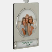 Foto der Familie Banner-Ornament Silber (Rechts)